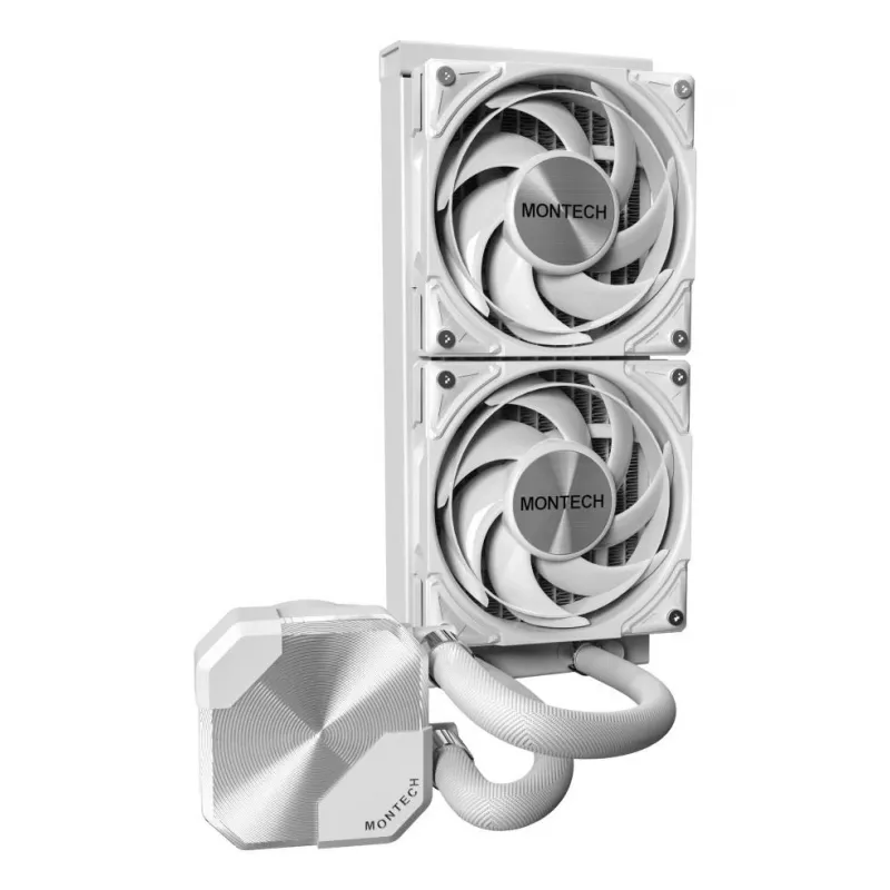 Montech HyperFlow Silent 240 Procesora universāls šķidruma dzesētājs 12 cm Balts 1 gab.
