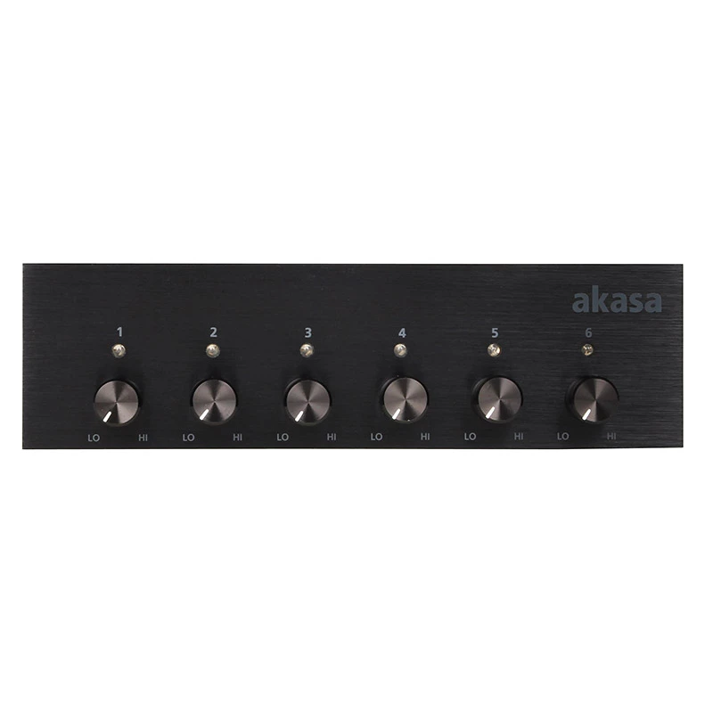 Ventilatora ātruma kontrolieris Akasa AK-FC-08BKV2 melns 6 kanālu
