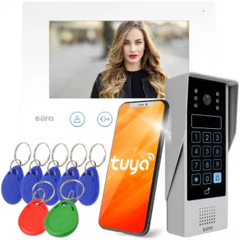 Video domofons Eura VDP-90A3 Delta balta monitors ar Tuya savietojamību