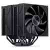 CPU dzesētājs Jonsbo CA90 Dual-Tower ar 1×130mm un 1×120mm PWM ARGB ventilatoriem, melns