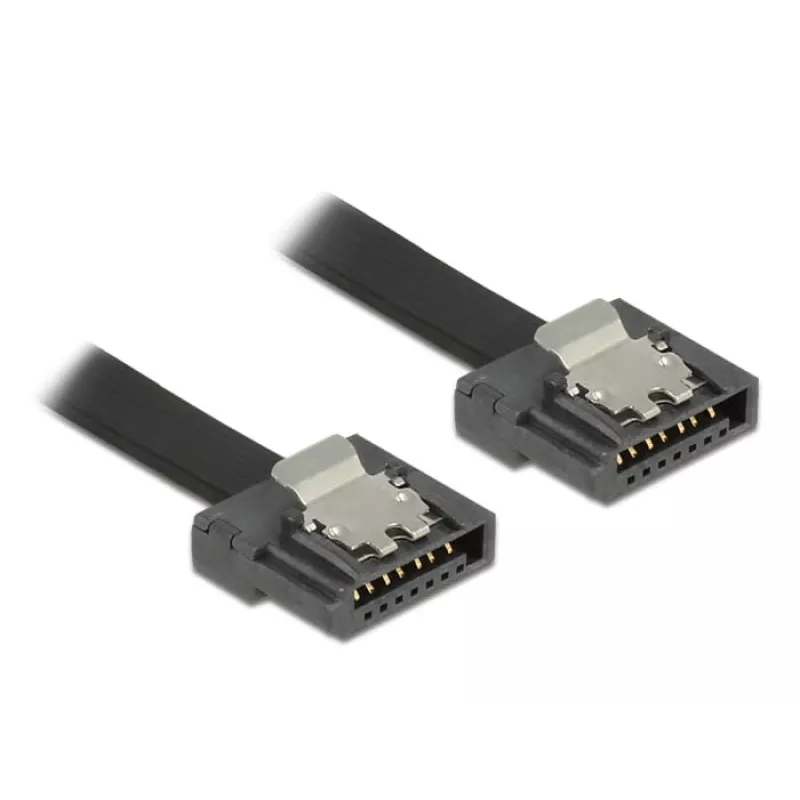 SATA kabelis DeLOCK 0,2 m 2x SATA III melns