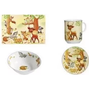 Porcelāna brokastu šķīvji ritzenhoff & breker WALDTIERE 190 mm, mazgājami trauku mazgājamajā mašīnā, 6 gab.