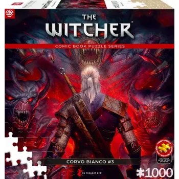 Good Loot Comic Book Puzzle: The Witcher (Wiedźmin) Corvo Balts, 1000 gab.