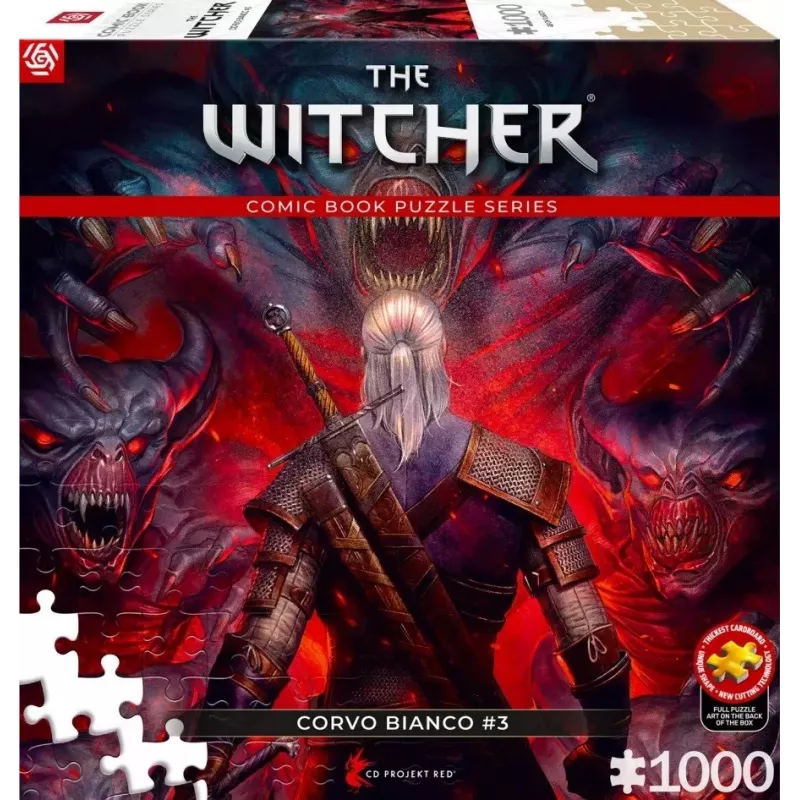 Good Loot Comic Book Puzzle: The Witcher (Wiedźmin) Corvo Balts, 1000 gab.