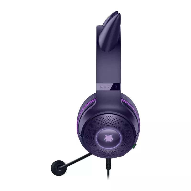 Razer Kraken Kitty V2 - Pokemon Gengar Ed. austiņas Vadu galvas saite Spēļu USB Type-A Rozā