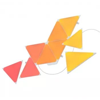 Triangle LED panel lights Nanoleaf NL47-0002TW-9PK — set of 9 RGB wall-mounted panels, AC powered, balta