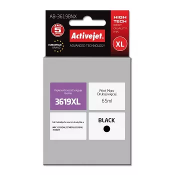 Tintes kasetne ActiveJet AB-3619BNX Saderīga priekš Brother LC3619Bk XL Melna 65 ml Augsta (XL) ietilpība