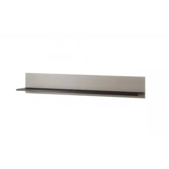 Piekarināmo plauktu komplekts Cama Meble SOHO 125×20×20 cm, skaidu plātne, kašmira/melns, 2 gab.