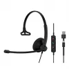 Austiņas EPOS IMPACT 100 MS Mono USB-C+A vadu vieglas 51g