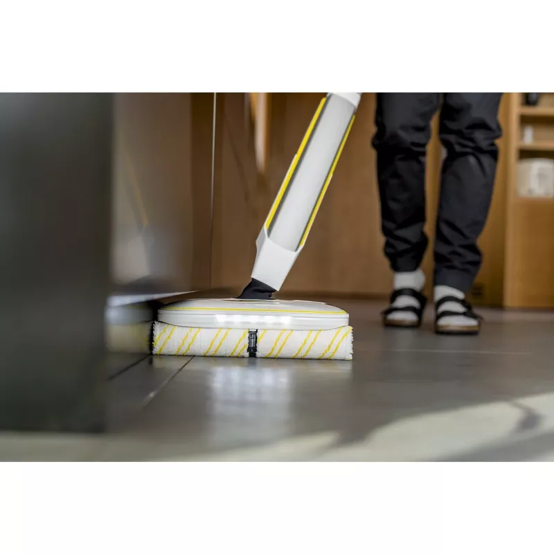 Electric broom Kärcher FC 8 Smart Signature Line baterija Wet Bagless Silver balta dzeltena