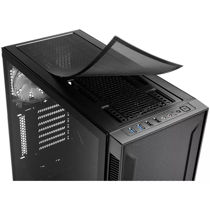 PC korpuss Sharkoon TG6M RGB Tornis Melns