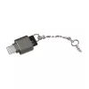 USB-C uz microSD karšu lasītājs kā atslēgu piekariņš