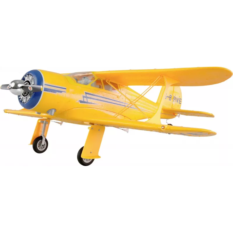 RC lidmašīna Amewi AMXFlight Beech D17s 3D/6G RTF — dzeltena, lidošanai gatavs modelis
