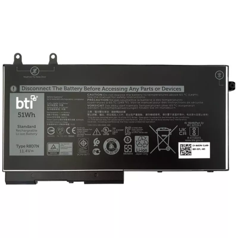 Baterija BTI priekš Dell Latitude 5420 Rugged 11.4V 51Wh (3-elementu) melna