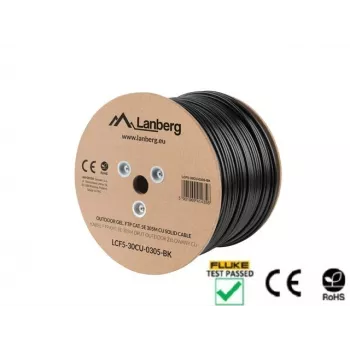 Tīkla kabelis Lanberg LCF5-30CU-0305-BK RJ45 Cat5e 305 m melns