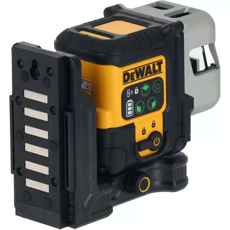 Bezvada daudzlīniju lāzers DeWalt DCLE14301GB 3×180° krustlīnija, 18V, zaļas līnijas, integrēts Powerstack Li-Ion akumulators