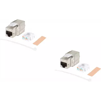 Keystone Jack ShiverPeaks Cat 8.1 Metal BS08-45003-2, ekranēts RJ45 ieliktnis ātrdarbīgam Ethernet
