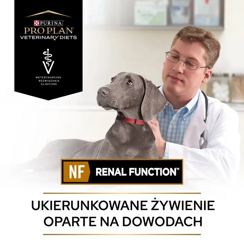 Mitrā suņu barība PURINA Pro Plan Veterinary Diets NF Renal Function terapeitiskā, cūkgaļa, 400 g bundža