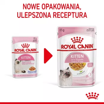Mitrā kaķēnu barība Royal Canin Kitten Jelly 85 g — vistas garša, 85 g paciņa, 12 gab.