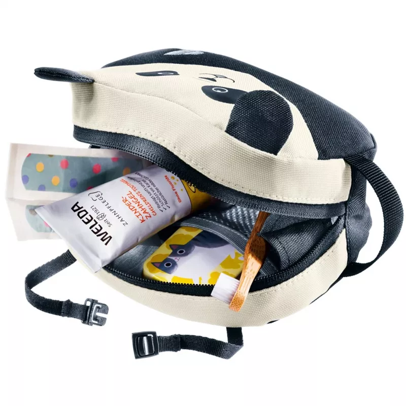 Toiletry bag DEUTER Wash Bag Kids — Polyethersulfone (PES), 160×60×120 mm, Melns/Balts