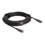DeLOCK Active Optical USB-C Video + Data + PD Kabelis 10 m Melns