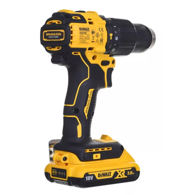 Dewalt DCD709D2T triecienuzgriežņu atslēga ar akumulatoru un lādētāju