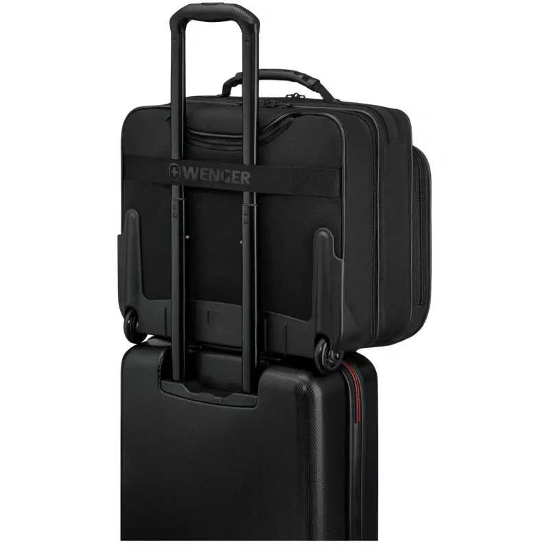 Wenger portatīvā datora soma ar riteņiem Legacy Melns Series 15,6 collu (39,62 cm) klēpjdatoram ar planšetdatora kabatu