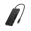 Belkin Connect, USB Type-C, HDMI, USB 2.0 Type-A, USB 3.2 Gen 1 (3.1 Gen 1) Type-C, MicroSD (TransFlash), SD, Melns, Apaļš kabelis, 0,2 m