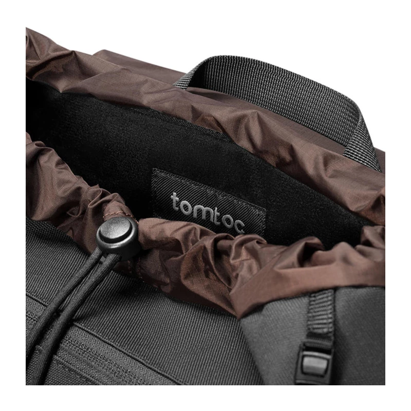 Klēpjdatora mugursoma Tomtoc VintPack-TA1, 22 L ietilpība, piemērota līdz 15,6 collām (melna)