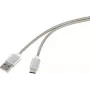Renkforce RF-4888674 USB kabelis, sudraba