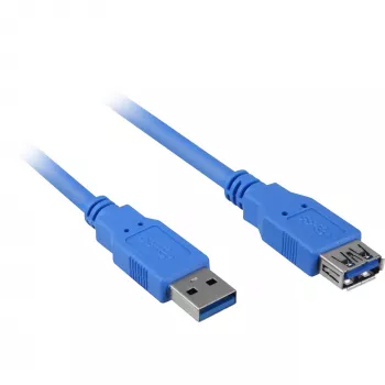 USB kabelis Sharkoon USB 3.0 V>M 3m Zils