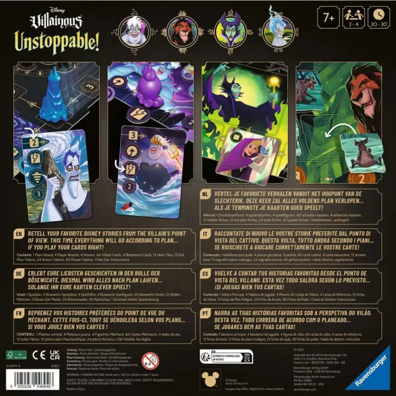 Galda spēle Ravensburger Disney Villainous Unstoppable! Stratēģija vecumam no 7 gadiem