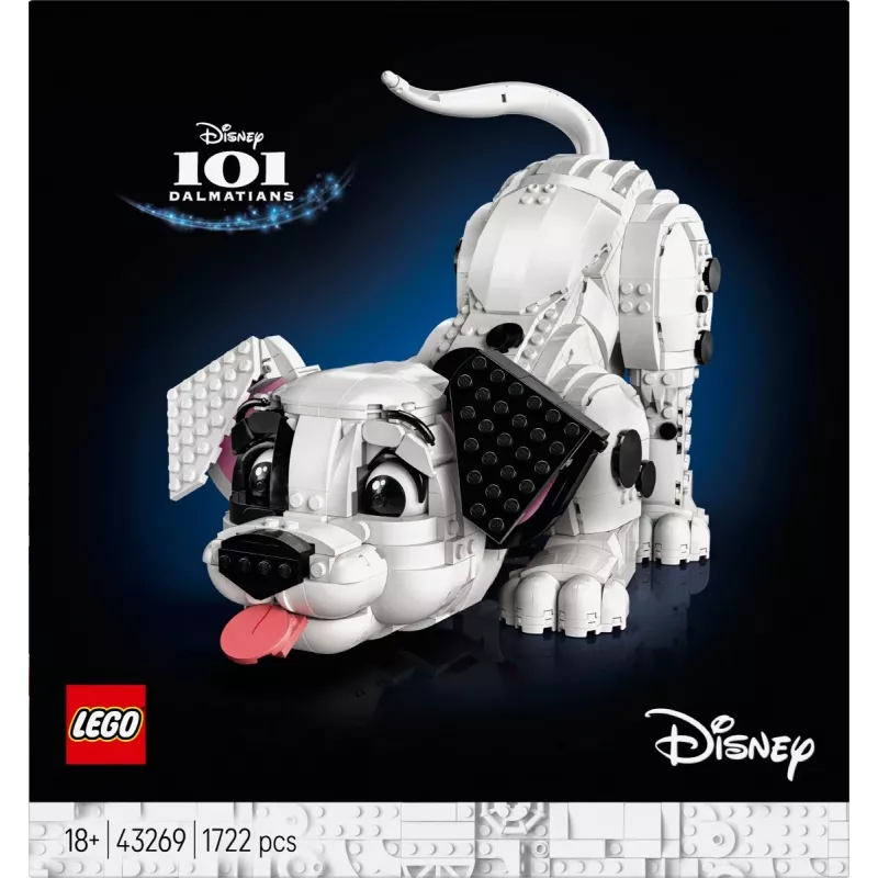 LEGO Disney 43269 101 dalmāciešu kucēnu kolekcionējams būvkomplekts — 1722 detaļas, 220 mm augstums, 18+