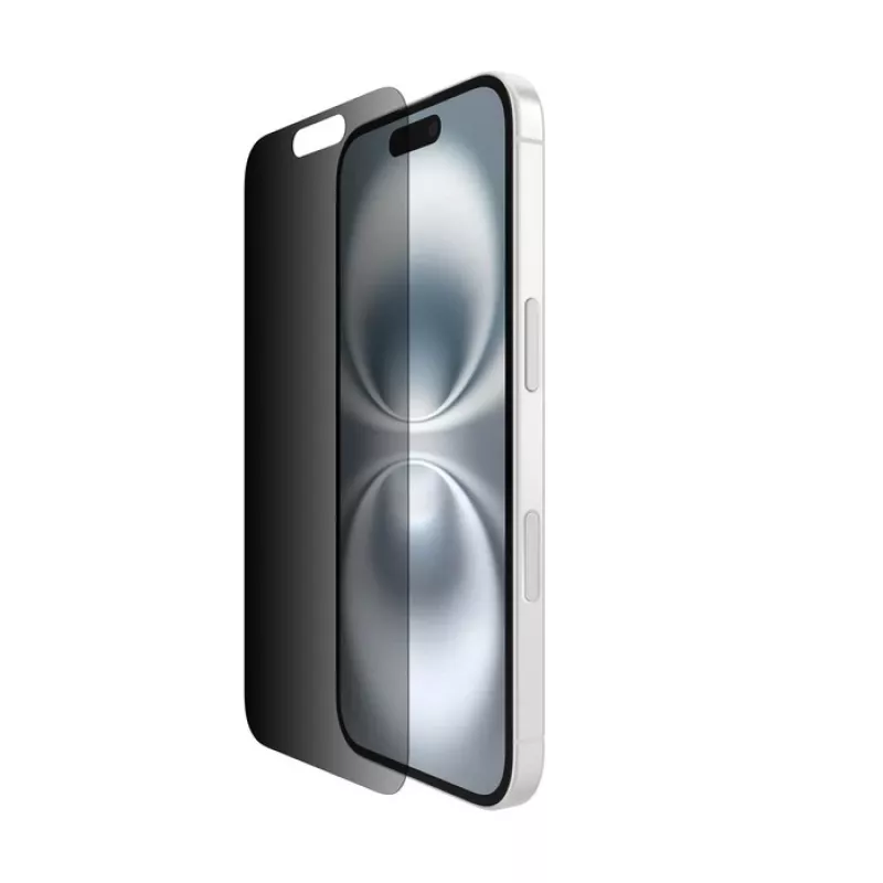 Ekrāna aizsargs Belkin ScreenForce priekš iPhone 16 rūdīts stikls ar privātuma filtru