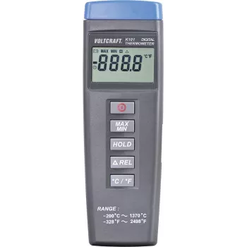 Voltcraft K101 temperatūras mērierīce, termometrs -200 līdz +1370 °C, K-tipa (307)