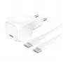 USB-C lādētājs Belkin BOOSTCHARGE WCA009KQ1MWH-B6 20W PD PPS — kompakts strāvas adapteris