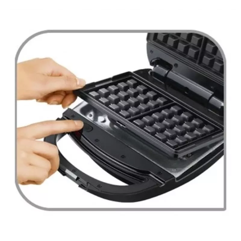 Tefal SW342D38 3 vienā sendviču tosteris, melns / nerūsējošais tērauds