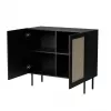 JUTA 2D kumode 100x39.5x90 melns + linol calabria