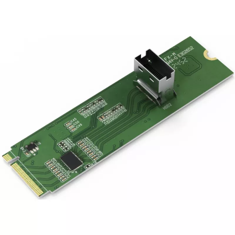 ICY DOCK - M.2 NVMe PCIe 4.0 SSD uz 1 x SlimSAS 4i adapteris ar Redriver