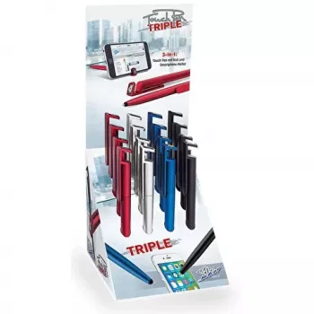 Stiluss WEDO Touchpen Triple f.sortiert KS — 3-in-1 stiluss kapacitatīviem skārienekrāniem