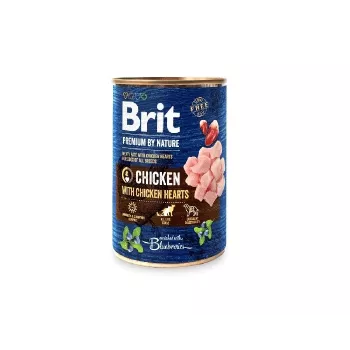 Mitrā suņu barība Brit Premium by Nature vista un sirdis, 400 g, bez graudiem, pieaugušiem suņiem