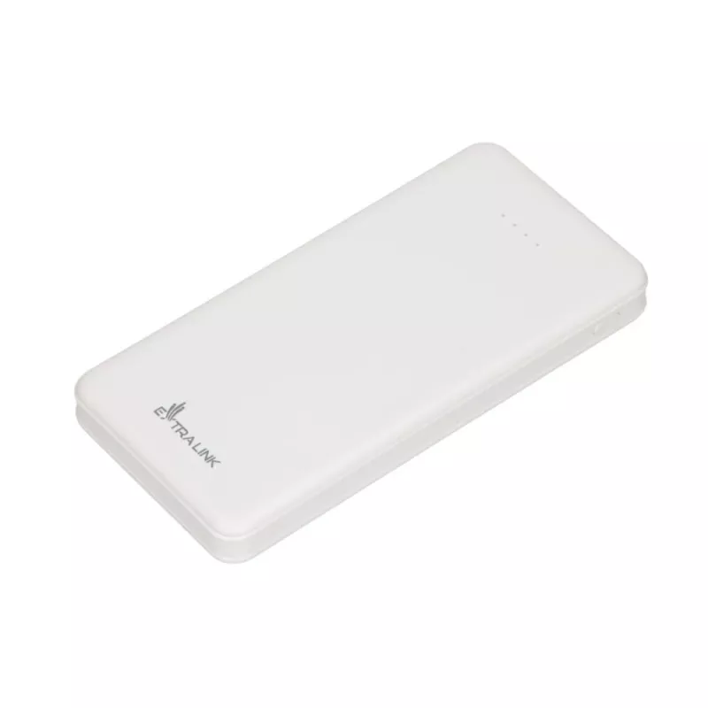 Ārējais akumulators Extralink EPB-078W 10000 mAh Balts, USB-C, 10 W izeja, uzlādē līdz 2 ierīcēm