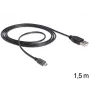 USB kabelis DeLOCK USB 2.0-A - USB micro-B 1.5m