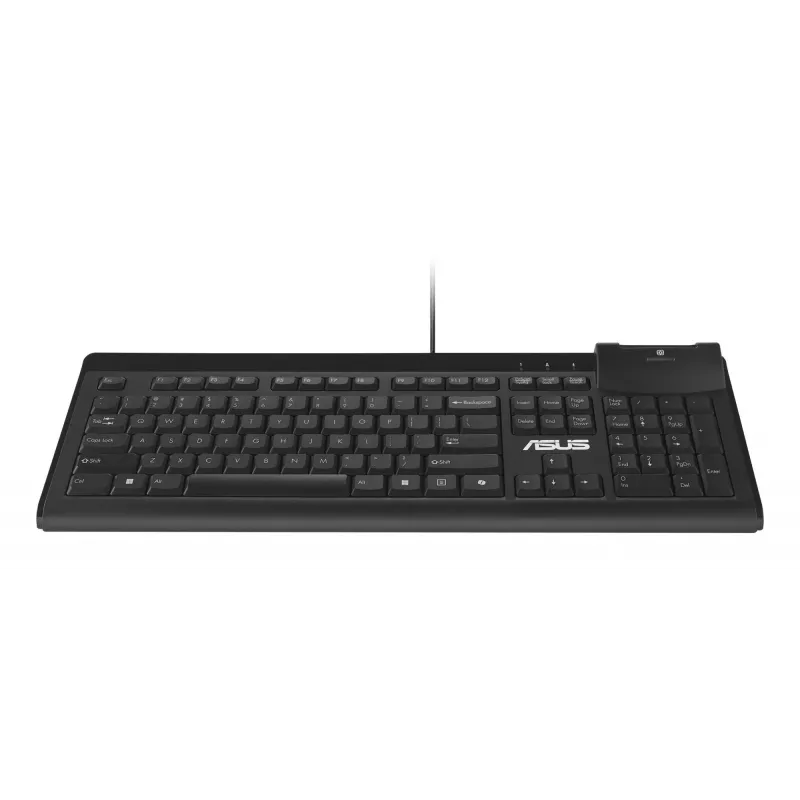 Vadu pilna izmēra tastatūra ASUS KU100 melna, igauņu izkārtojums, USB Type-A, 2 m kabelis