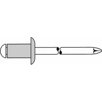 Aklā kniede GESIPA 1454051 Al/tērauds 5x30 mm, satvēriens 20,0–25,0 mm, iepakojumā 100 gab.