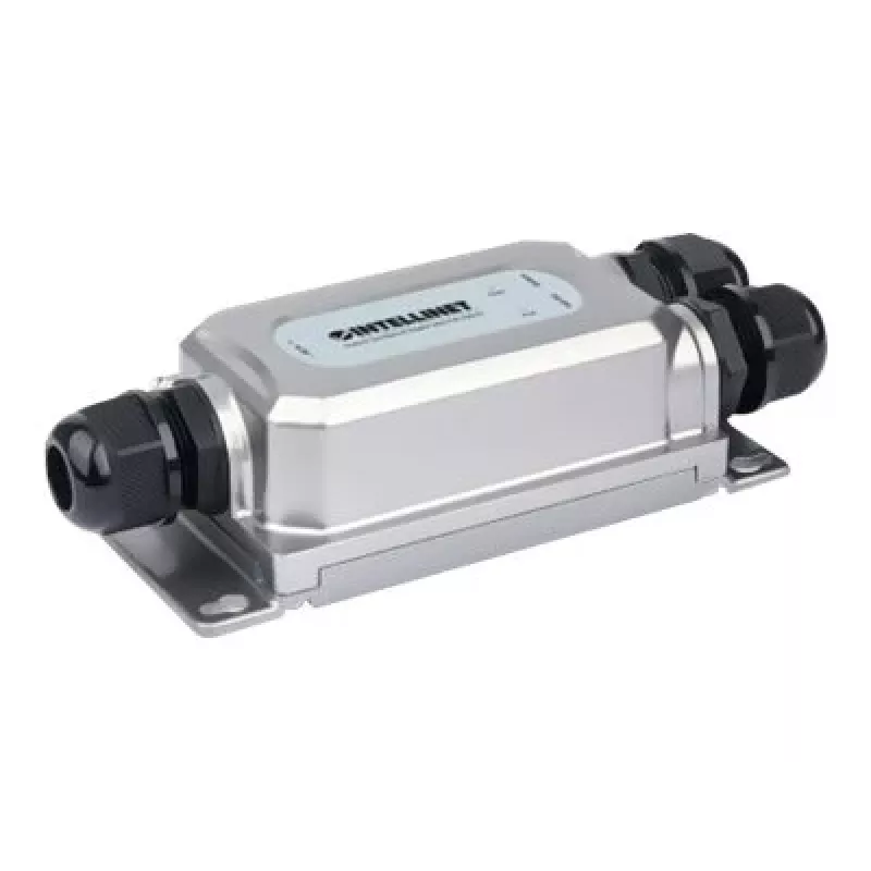 Intellinet Outdoor Vandalproof Gigabit PoE++ Injectors, viens 60 W ports, atbilst IEEE 802.3bt (4PPoE), IP67 ūdensnecaurlaidīgs, IK10 vandālizturīgs, metāla korpuss