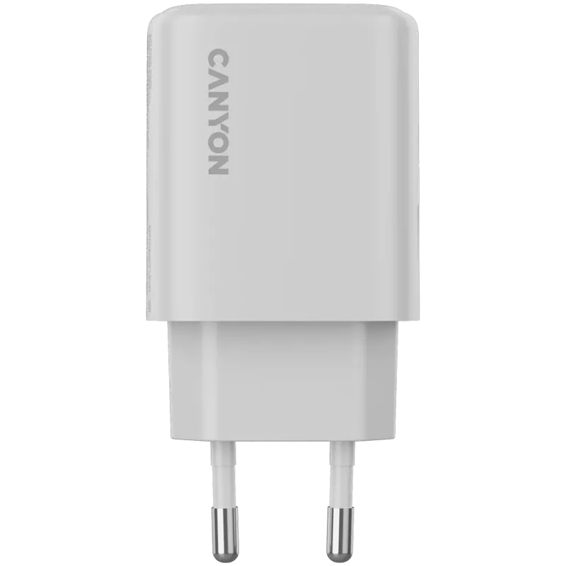 CANYON lādētājs OnCharge 250 25W 1xPD 1xQC EU Balts