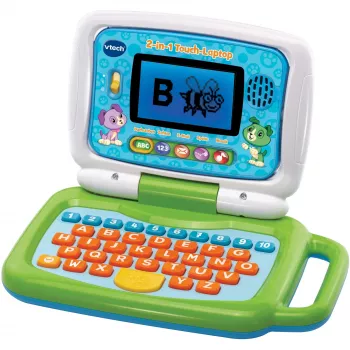 VTech 2 vienā skārienjūtīgs mācību portatīvais dators, zaļš/zils
