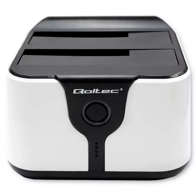 Qoltec 50309 HDD SSD 2.5 3.5 dokstacija | SATA III | USB 3.0 | Super ātrums 5Gb/s | ar klonēšanas funkciju