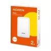 ADATA HV300 - Cietais disks - 2 TB - ārējais (pārnēsājams) - USB 3.1 - 256 bitu AES - Balts